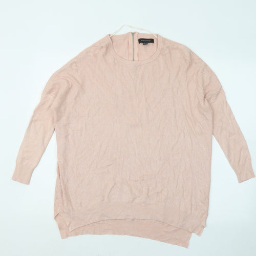 Atmosphere Womens Pink Round Neck Viscose Pullover Jumper Size 12