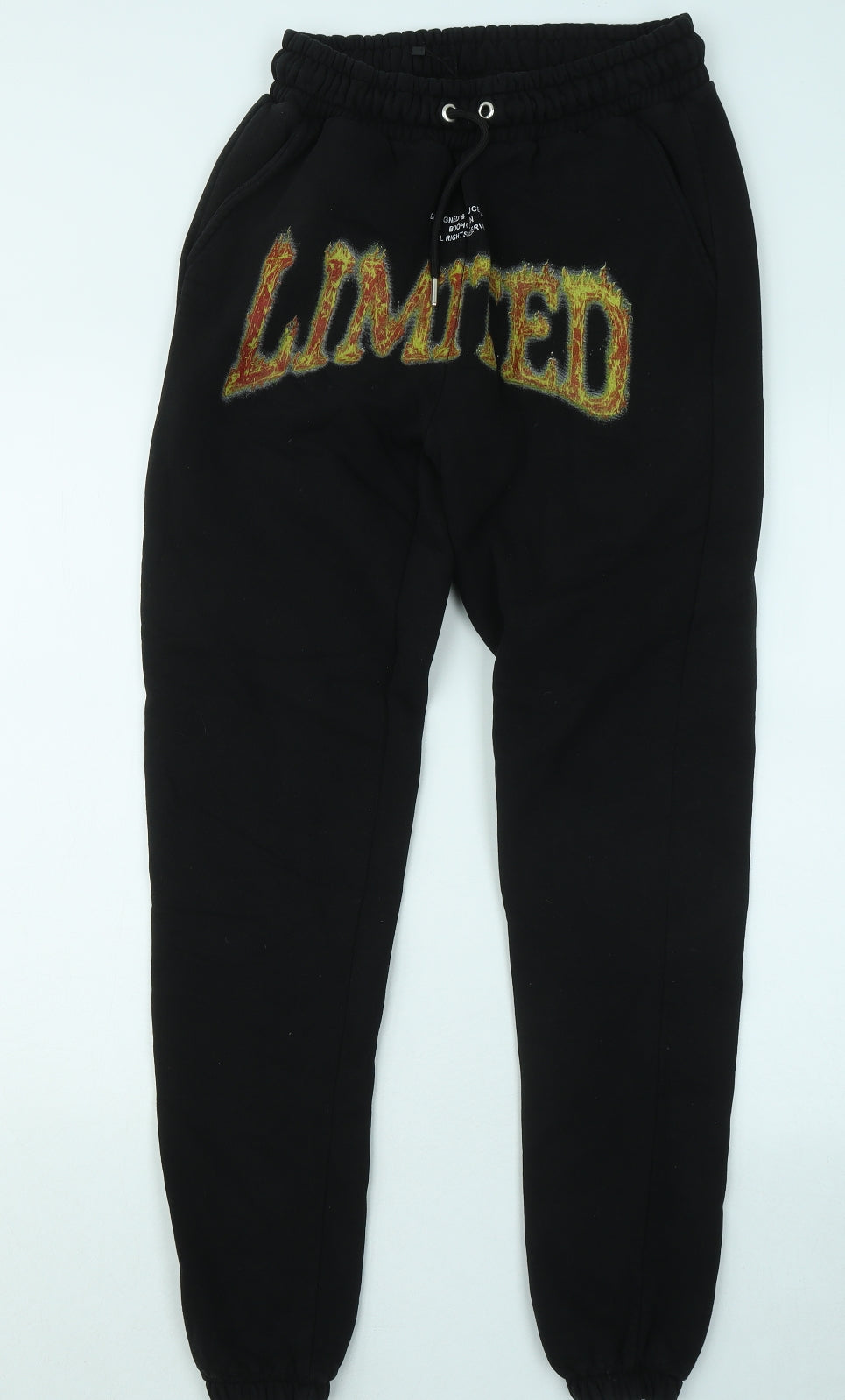 Boohoo Mens Black Cotton Jogger Trousers Size S L30 in Regular Drawstring - Limited