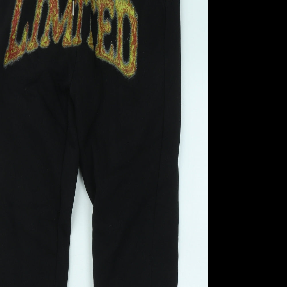 Boohoo Mens Black Cotton Jogger Trousers Size S L30 in Regular Drawstring - Limited