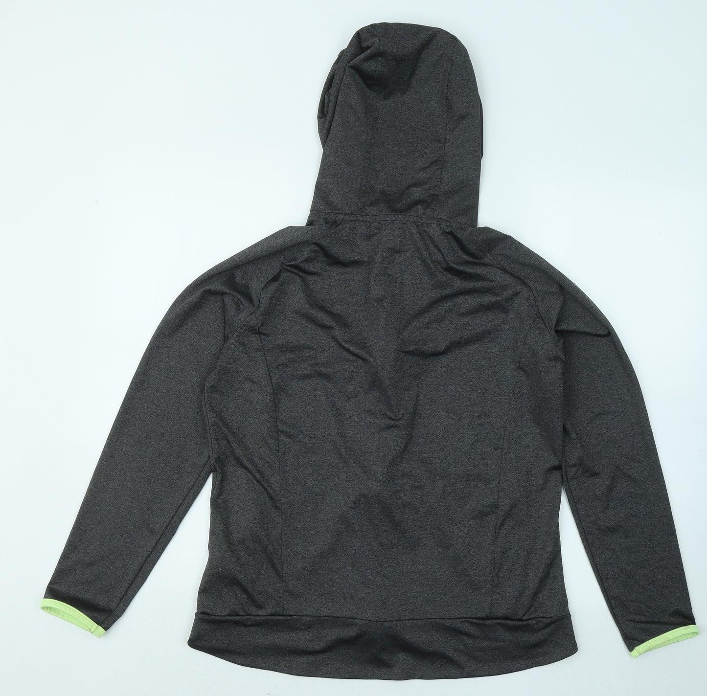 F&F Womens Grey Polyester Basic Casual Size 16 Round Neck Zip