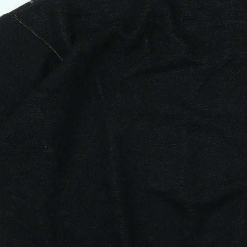 Gabicci Mens Black V-Neck Geometric Acrylic Pullover Jumper Size XL