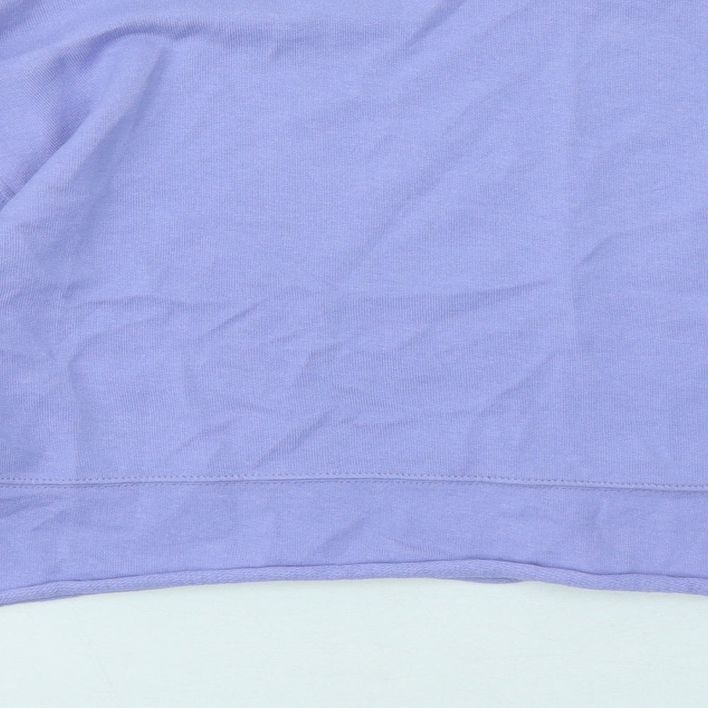 Zara Womens Purple Cotton Pullover Sweatshirt Size M Pullover