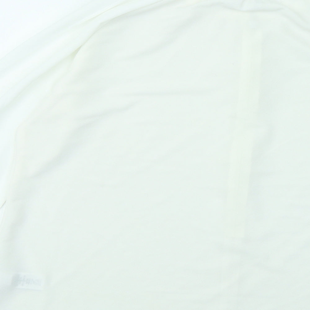 NEXT Womens White Polyester Basic Blouse Size 14 Round Neck