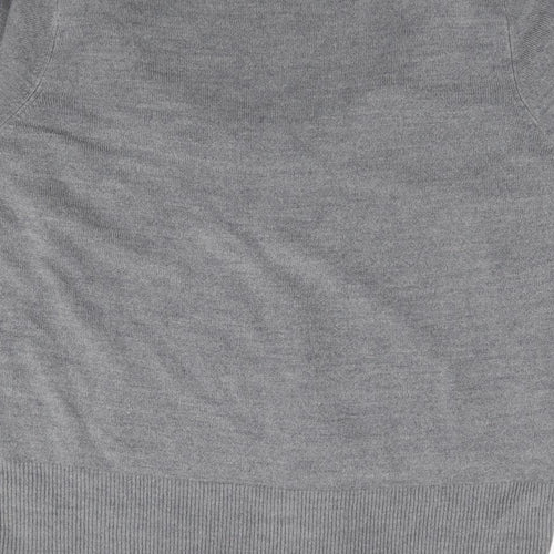 Per Una Womens Grey Scoop Neck Acrylic Pullover Jumper Size 16