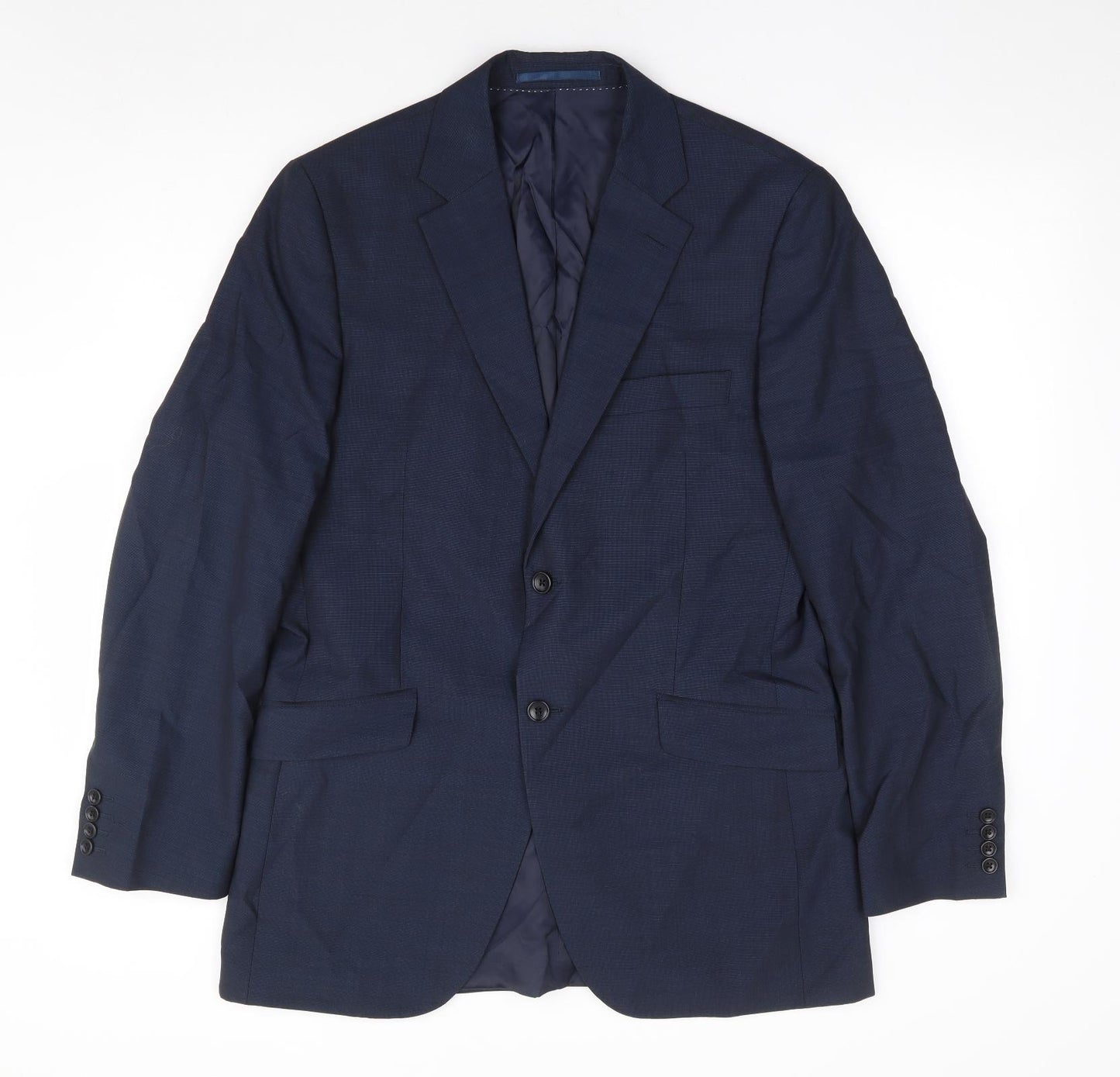 Howick Tailored Mens Blue Wool Jacket Suit Jacket Size 40