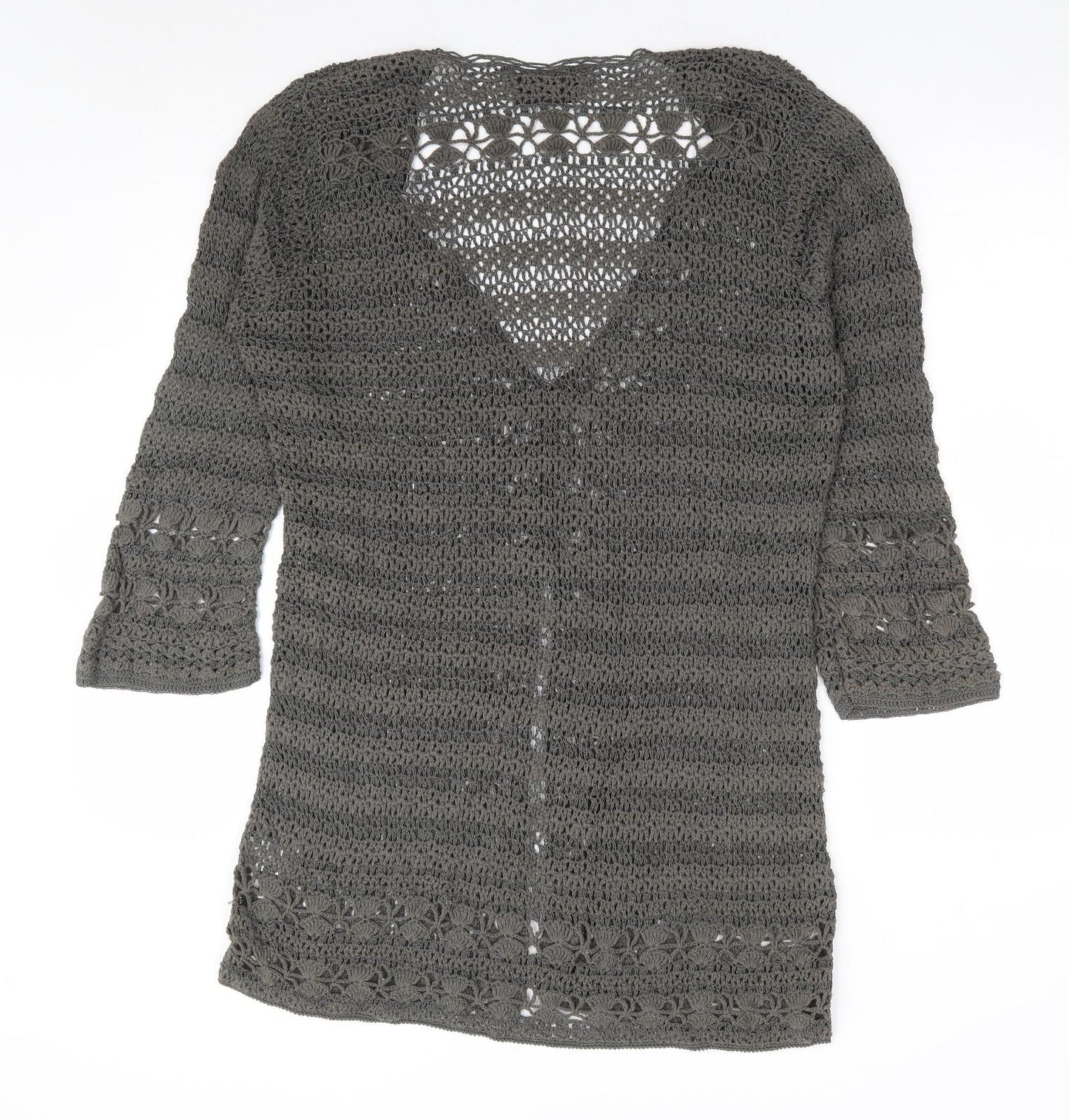 Principles Womens Green V-Neck Viscose Cardigan Jumper Size XL