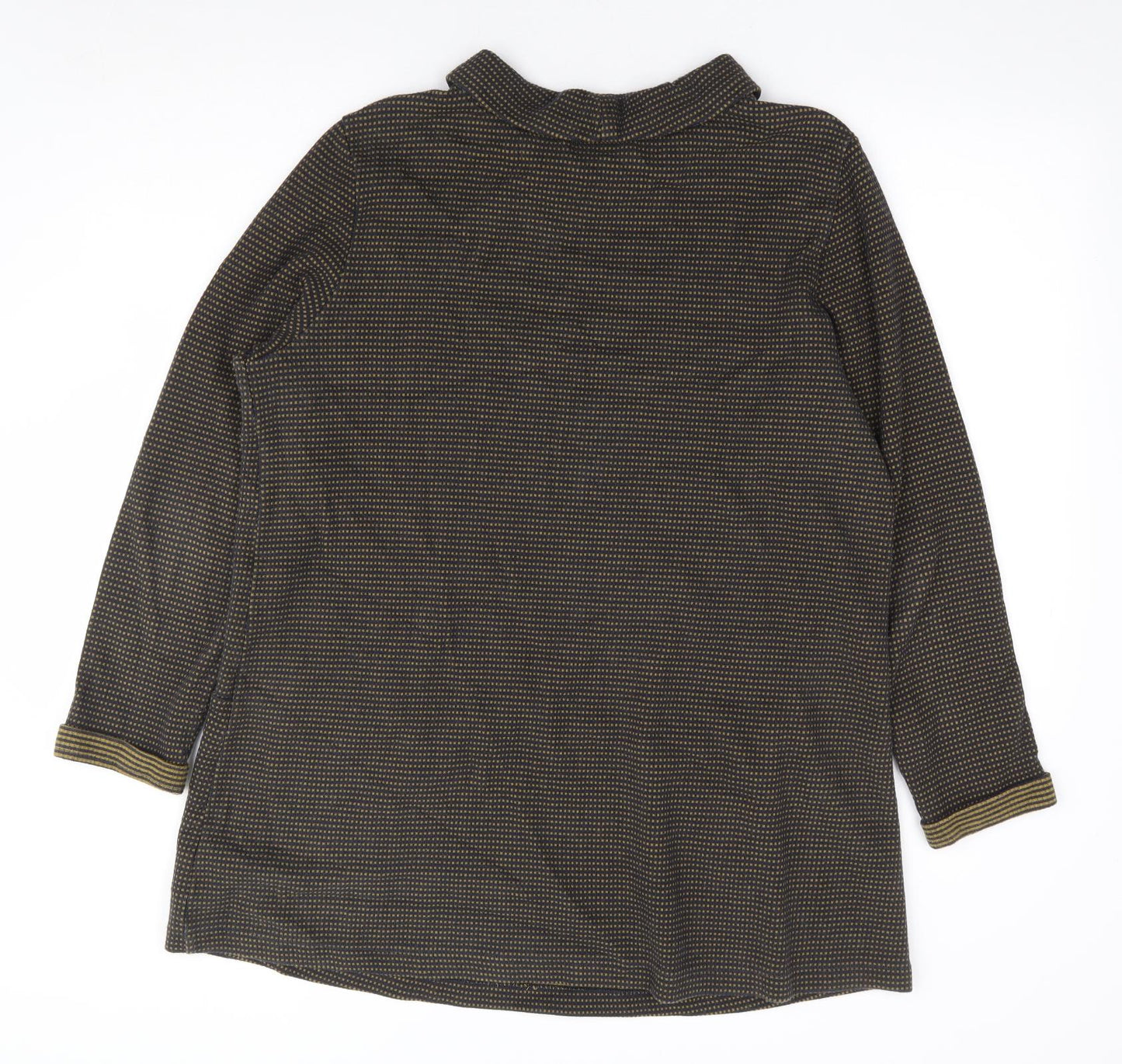 Seasalt Womens Grey Check 100% Cotton Shift Size 18 Roll Neck Pullover