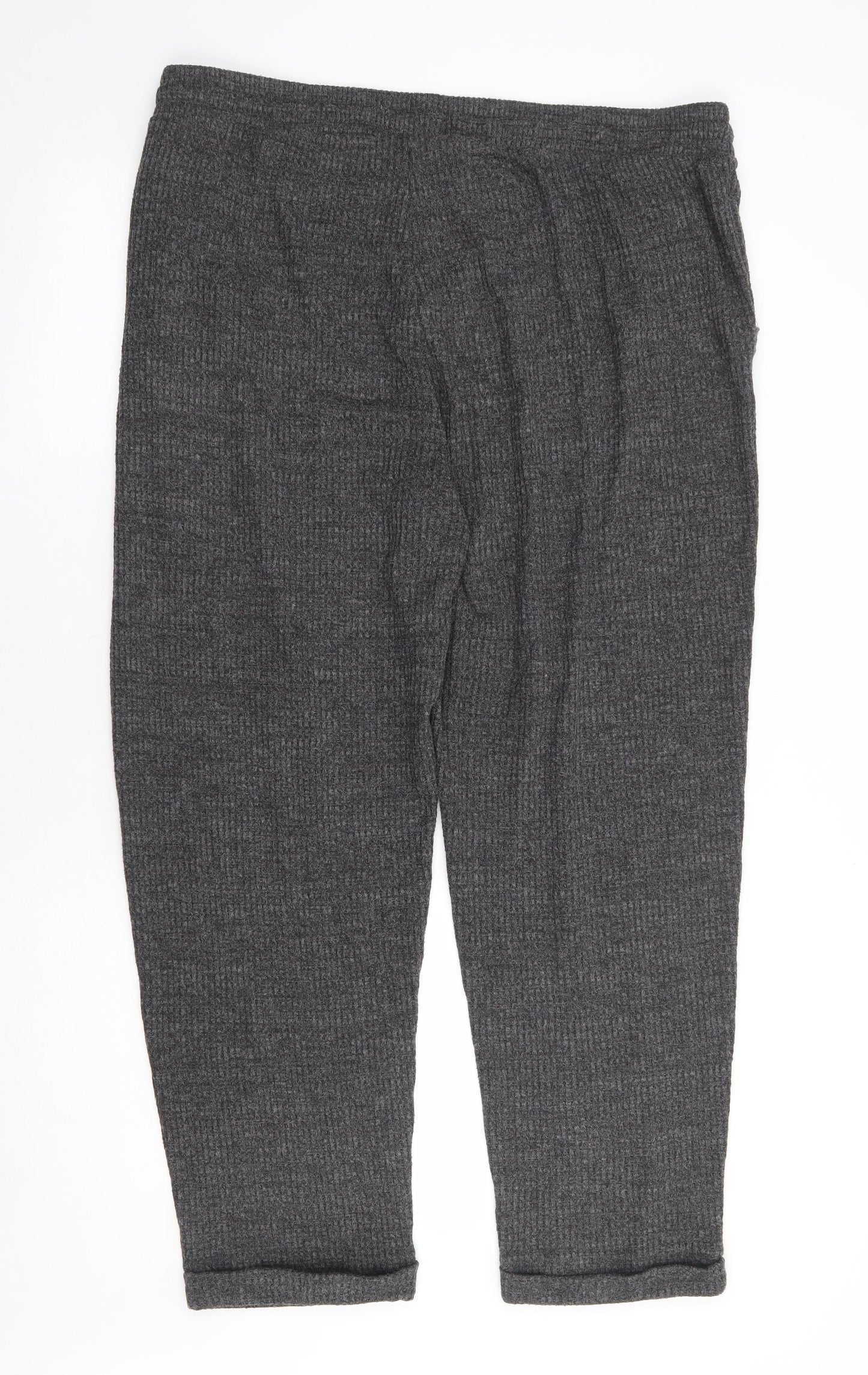 Marks and Spencer Womens Grey Viscose Sweatpants Trousers Size 22 L29 in Regular Drawstring - Lounge Pants