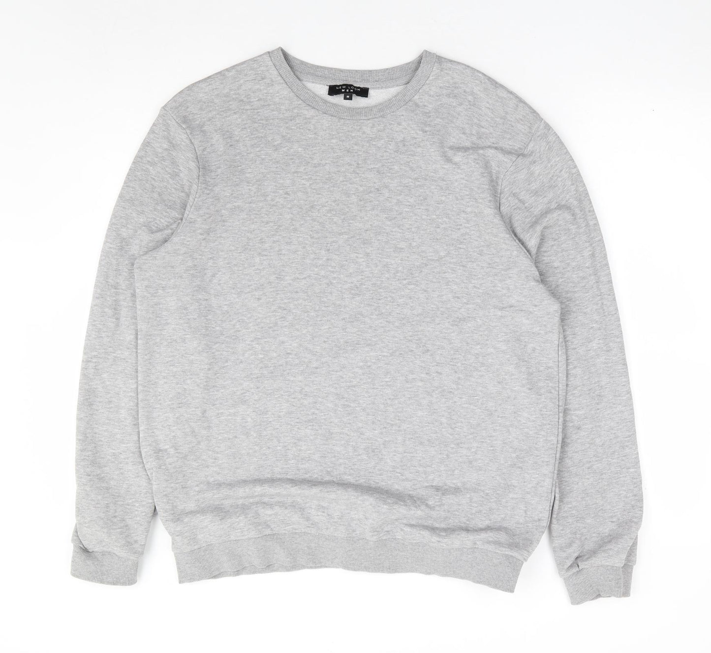 New Look Mens Grey Cotton Pullover Sweatshirt Size M