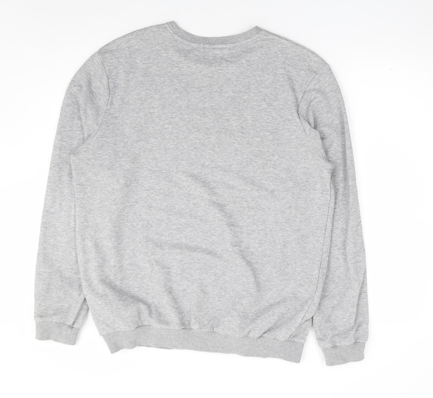 New Look Mens Grey Cotton Pullover Sweatshirt Size M