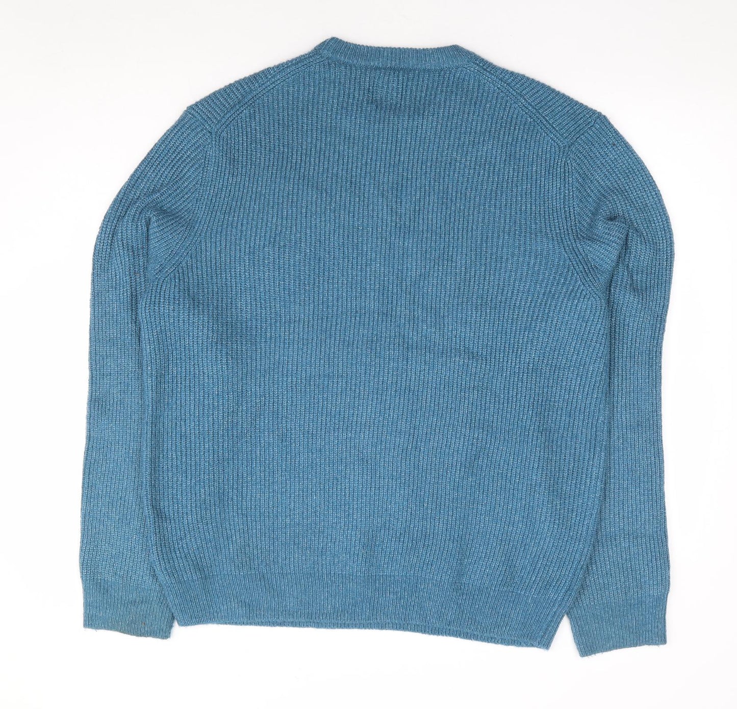 Marks and Spencer Mens Blue Round Neck Polyamide Pullover Jumper Size XL