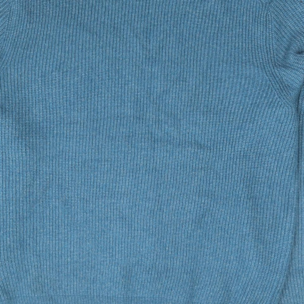 Marks and Spencer Mens Blue Round Neck Polyamide Pullover Jumper Size XL
