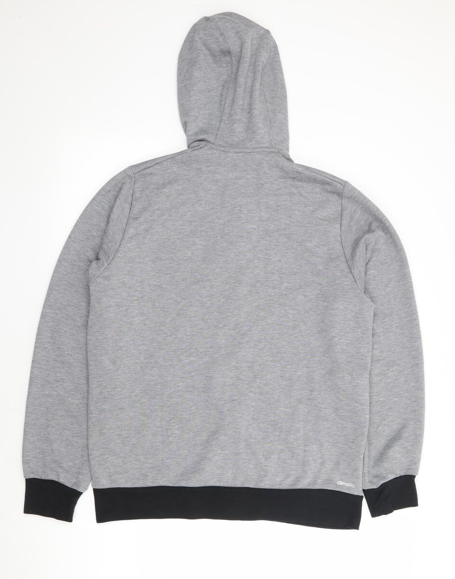 adidas Mens Grey Polyester Full Zip Hoodie Size L