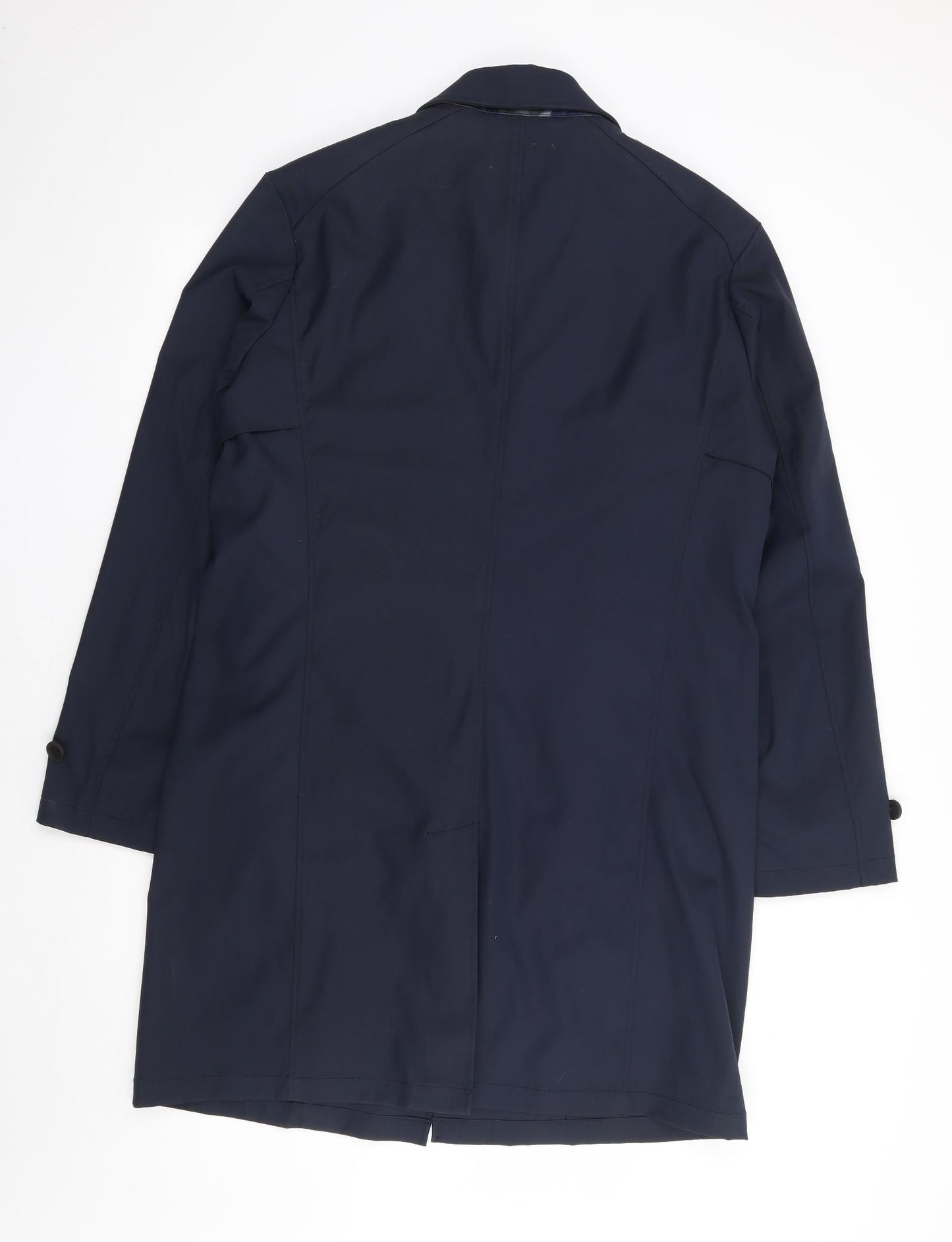 Guards London Mens Blue Overcoat Coat Size 40 Button - Thinsulate Lining