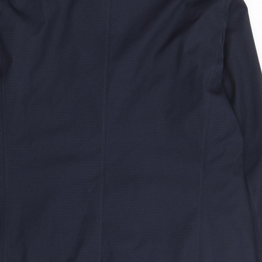 Guards Of London Mens Blue Check Overcoat Coat Size 48 Button