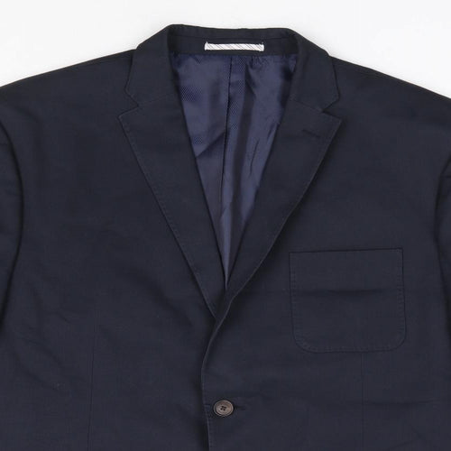 Maine Mens Blue Cotton Jacket Suit Jacket Size 46