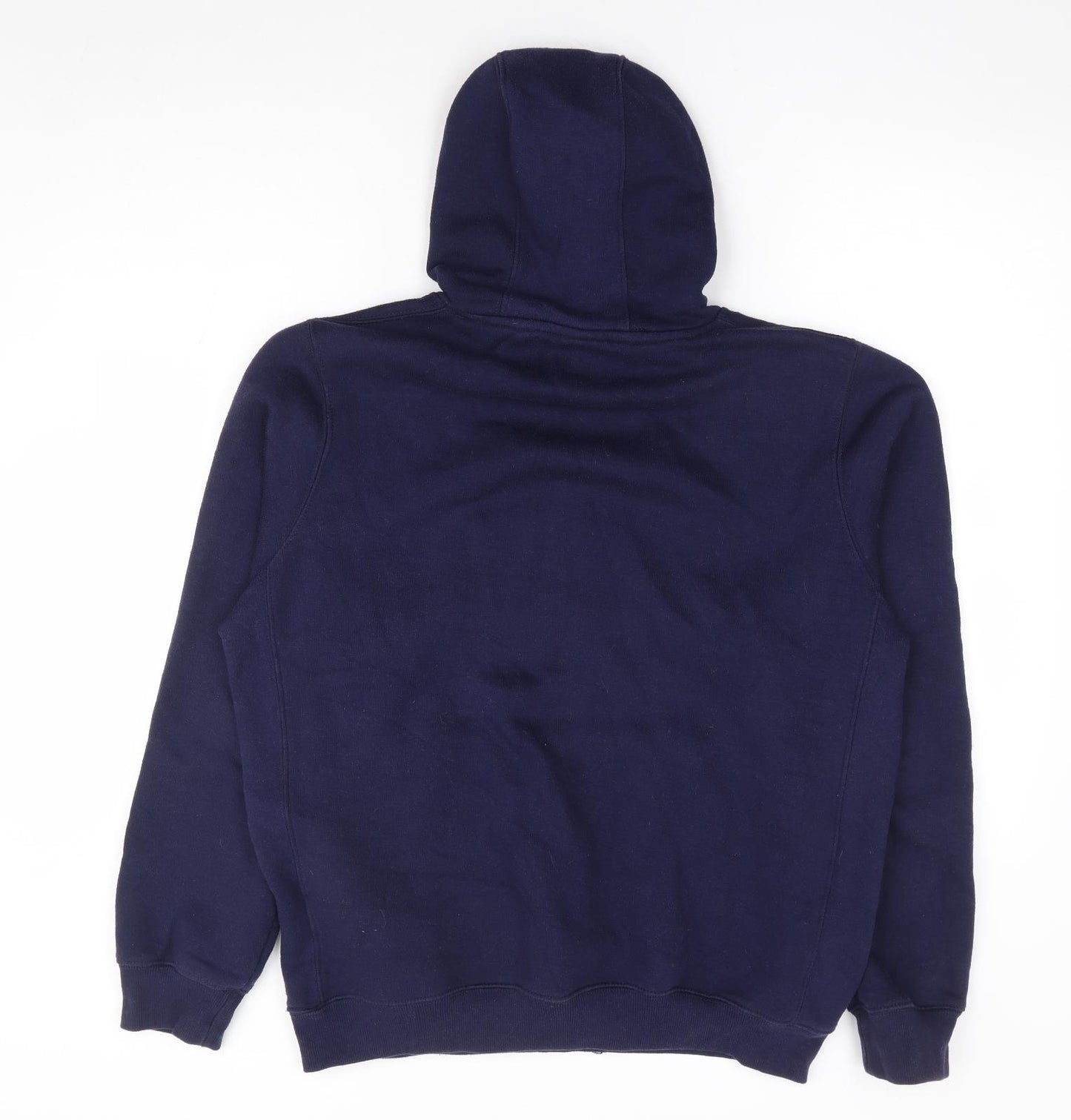 Nike Mens Blue Cotton Pullover Hoodie Size L