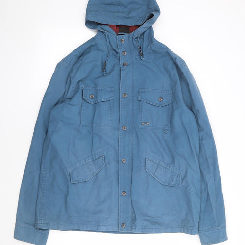 Oakley Mens Blue Parka Coat Size XL Zip