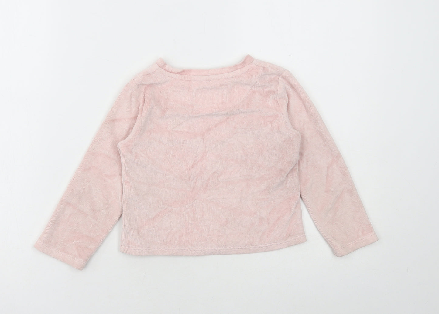 Sonetti Girls Pink Cotton Basic T-Shirt Size 5-6 Years Round Neck Pullover