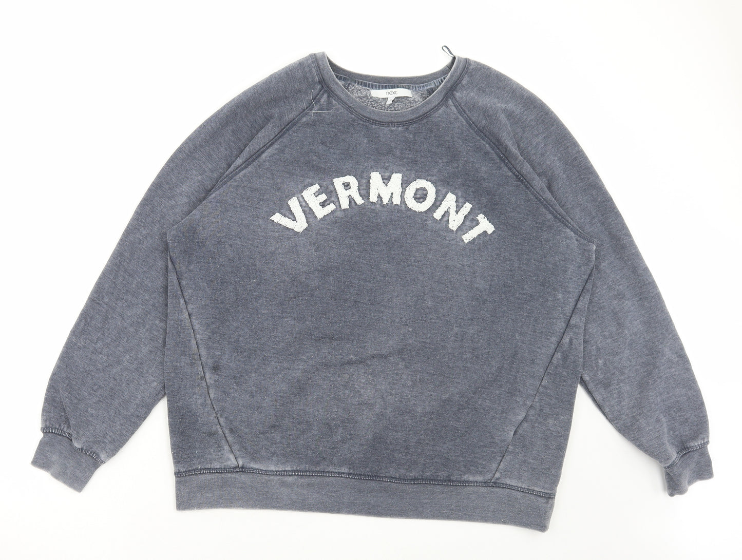 NEXT Womens Grey Cotton Pullover Sweatshirt Size 18 Pullover - Vermont