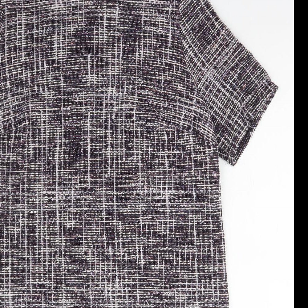 Papaya Womens Multicoloured Check Polyester A-Line Size 20 High Neck Button