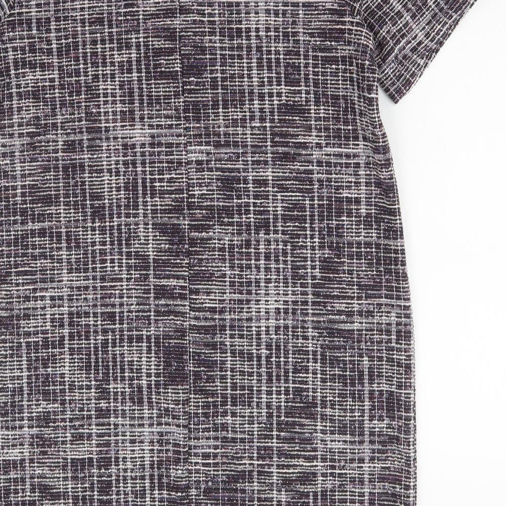 Papaya Womens Multicoloured Check Polyester A-Line Size 20 High Neck Button