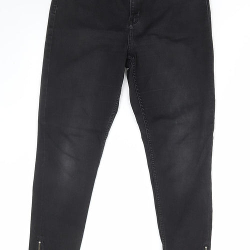 ESMARA Womens Black Cotton Skinny Jeans Size 16 L28 in Regular Zip