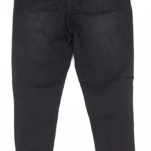 ESMARA Womens Black Cotton Skinny Jeans Size 16 L28 in Regular Zip