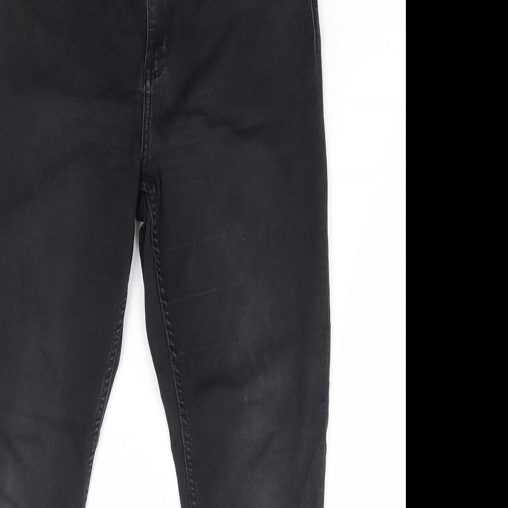 ESMARA Womens Black Cotton Skinny Jeans Size 16 L28 in Regular Zip