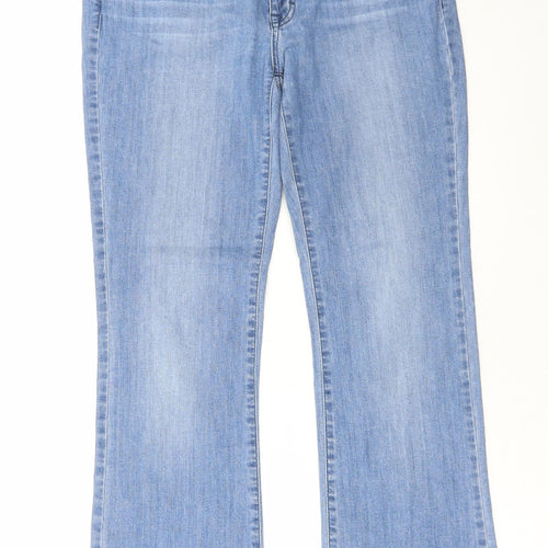 Angels Womens Blue Cotton Bootcut Jeans Size 36 in L31 in Regular Zip