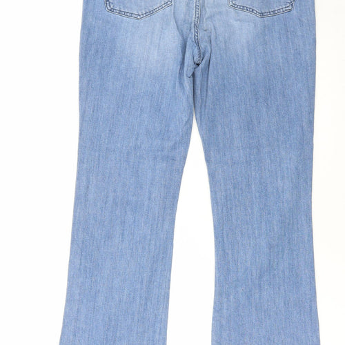 Angels Womens Blue Cotton Bootcut Jeans Size 36 in L31 in Regular Zip