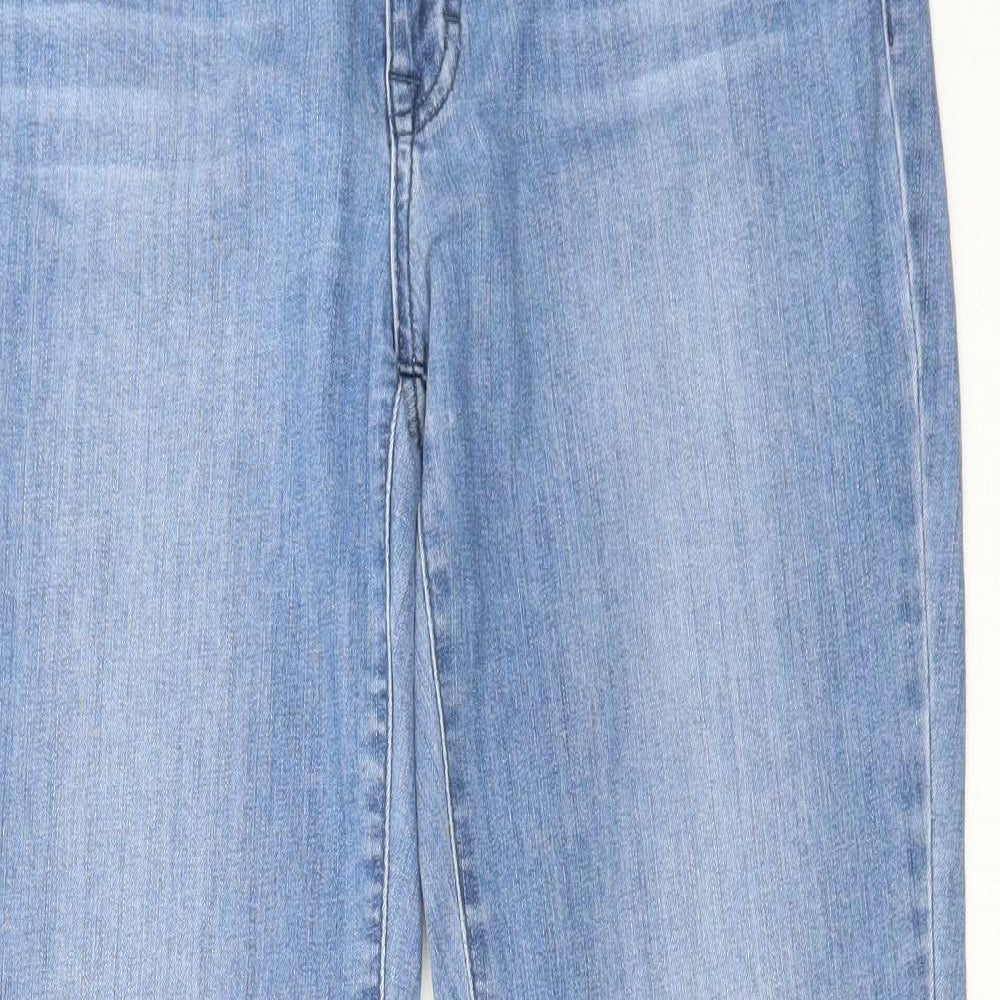 Angels Womens Blue Cotton Bootcut Jeans Size 36 in L31 in Regular Zip