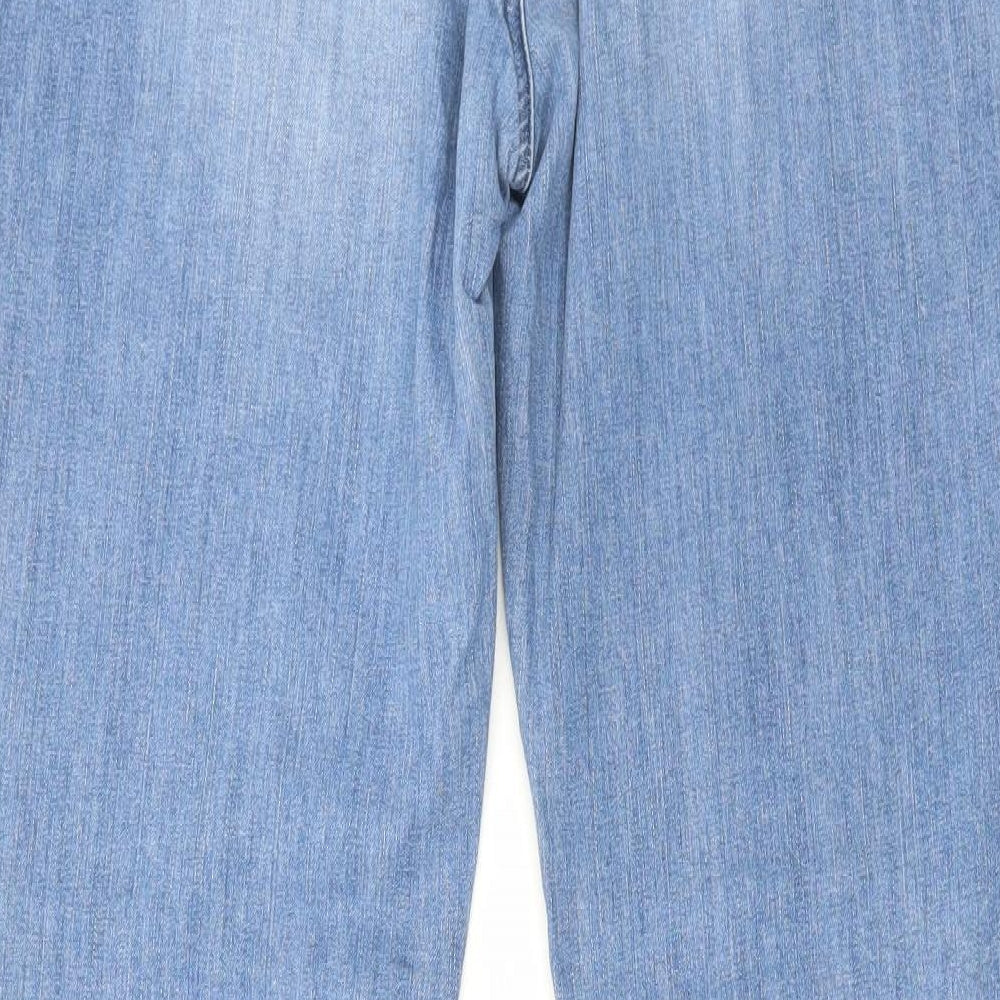 Angels Womens Blue Cotton Bootcut Jeans Size 36 in L31 in Regular Zip