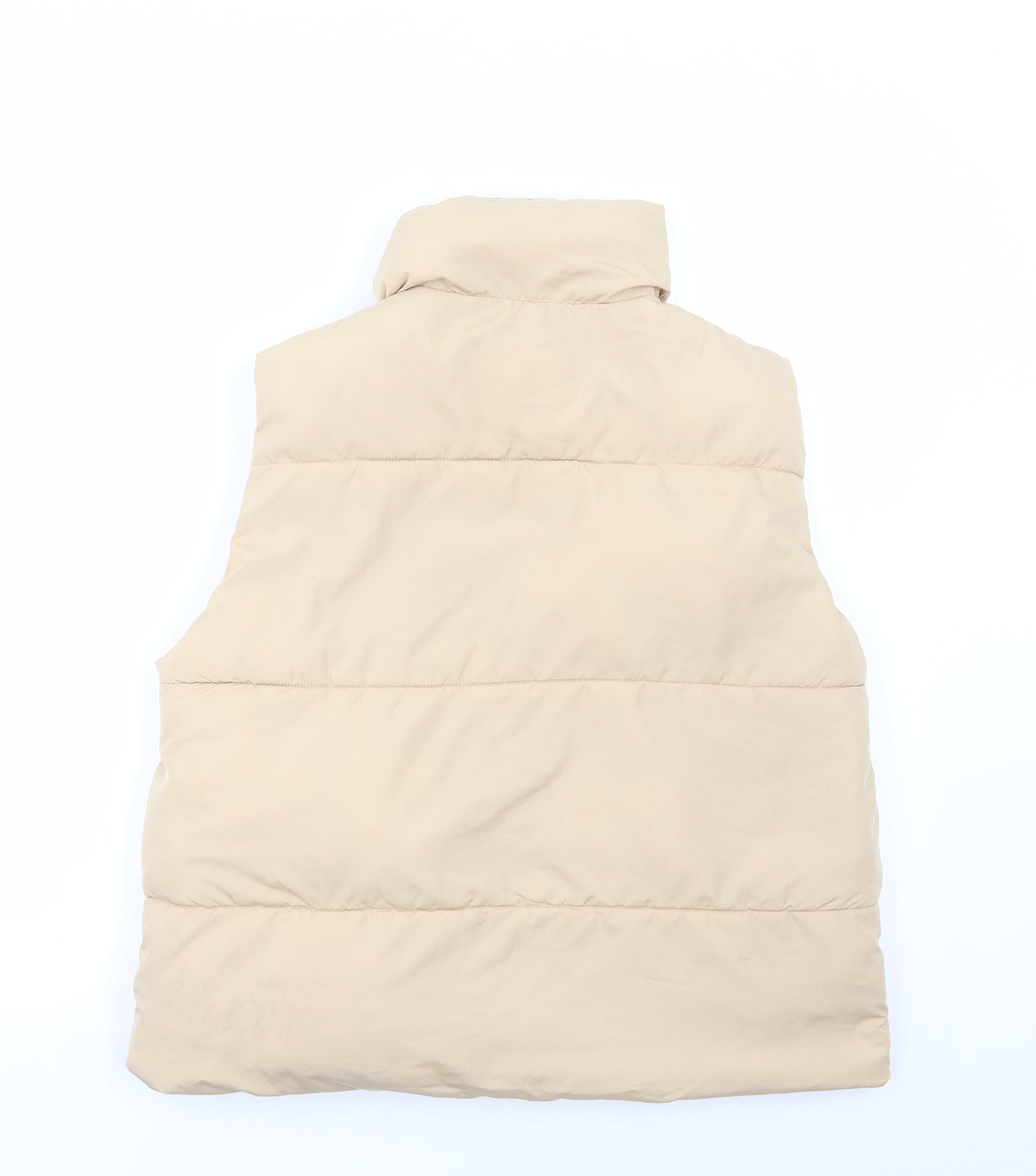 Primark Womens Beige Gilet Jacket Size S Zip