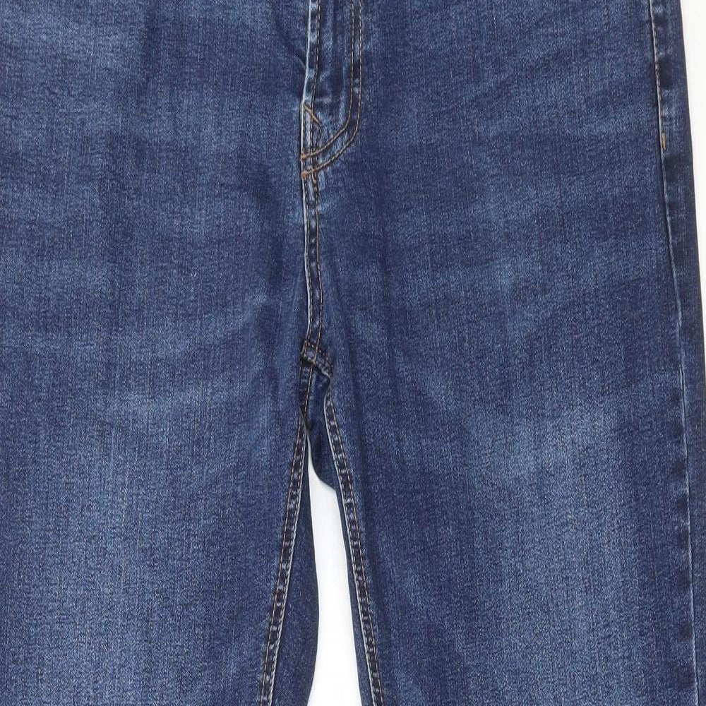 NEXT Mens Blue Cotton Straight Jeans Size 32 in L31 in Regular Zip