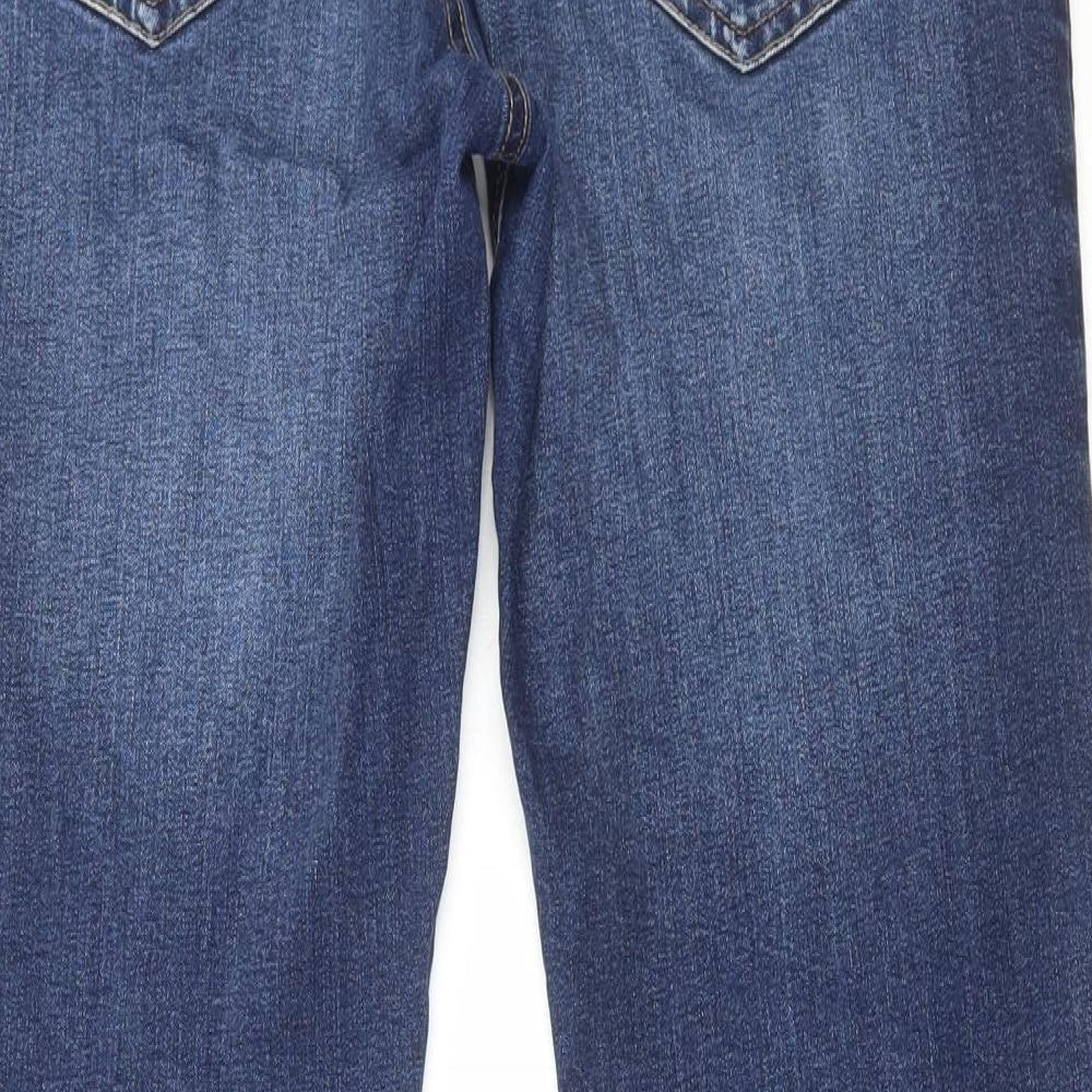NEXT Mens Blue Cotton Straight Jeans Size 32 in L31 in Regular Zip