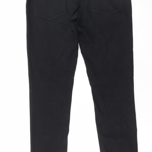NEXT Mens Black Cotton Skinny Jeans Size 32 in L31 in Regular Zip