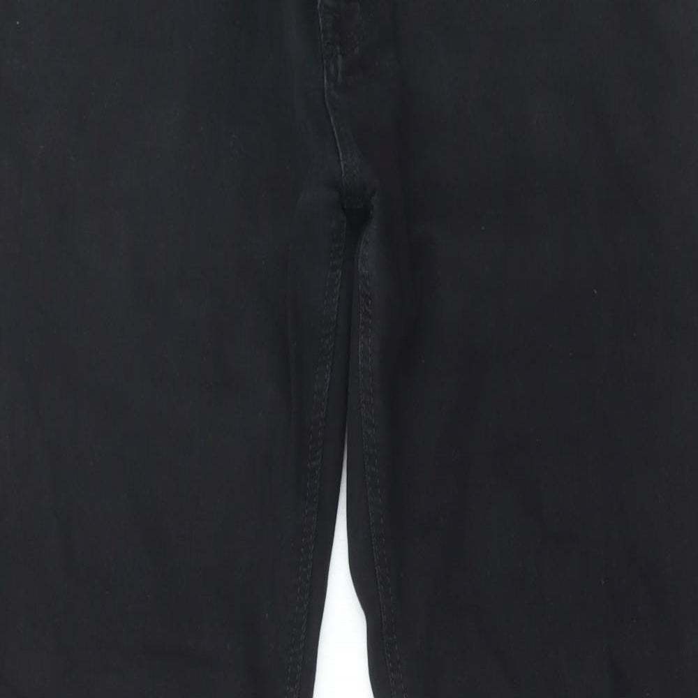 NEXT Mens Black Cotton Skinny Jeans Size 32 in L31 in Regular Zip