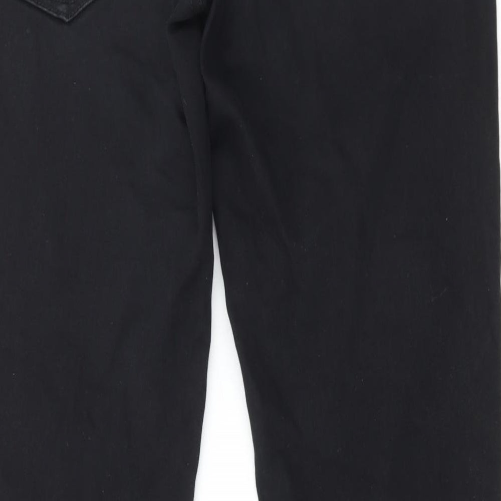 NEXT Mens Black Cotton Skinny Jeans Size 32 in L31 in Regular Zip