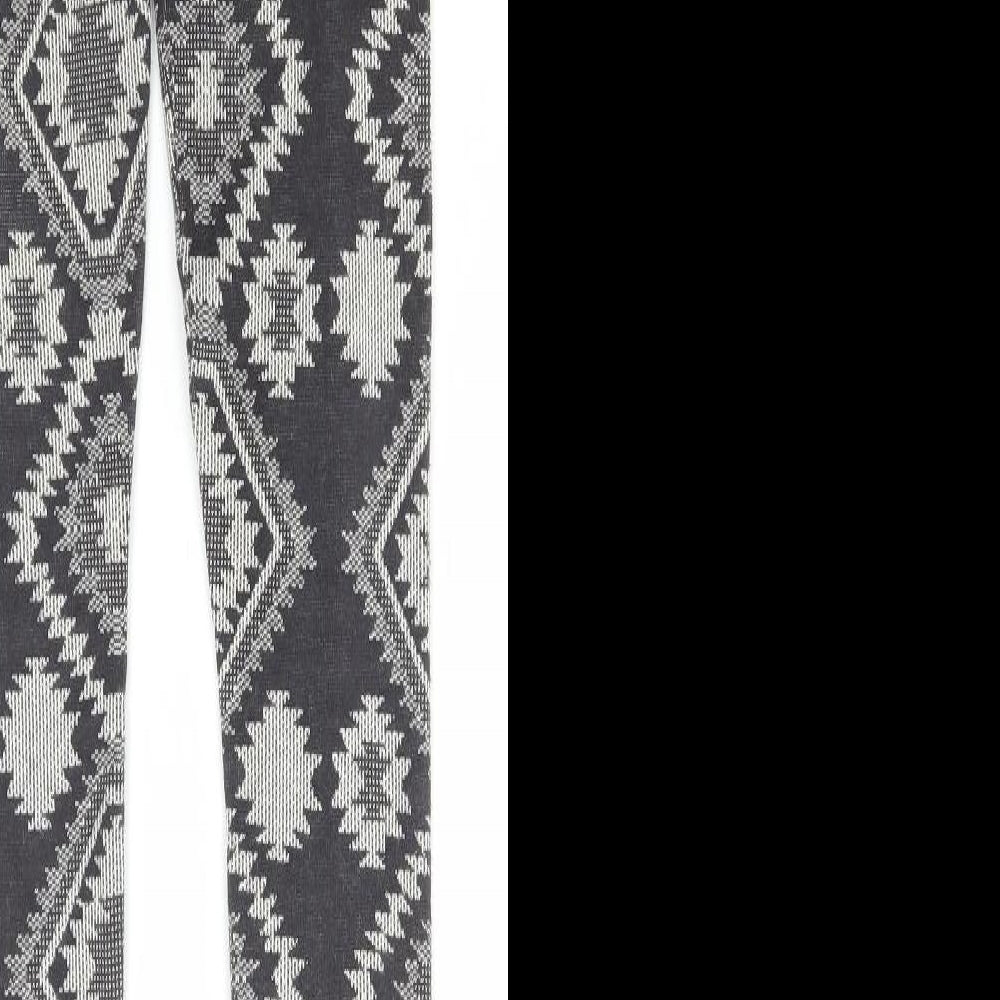 Sophi Girls Grey Geometric Cotton Jegging Trousers Size 10-11 Years Regular Pullover