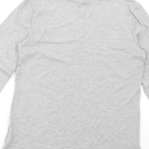 ASOS Womens Grey Viscose Basic T-Shirt Size 8 High Neck