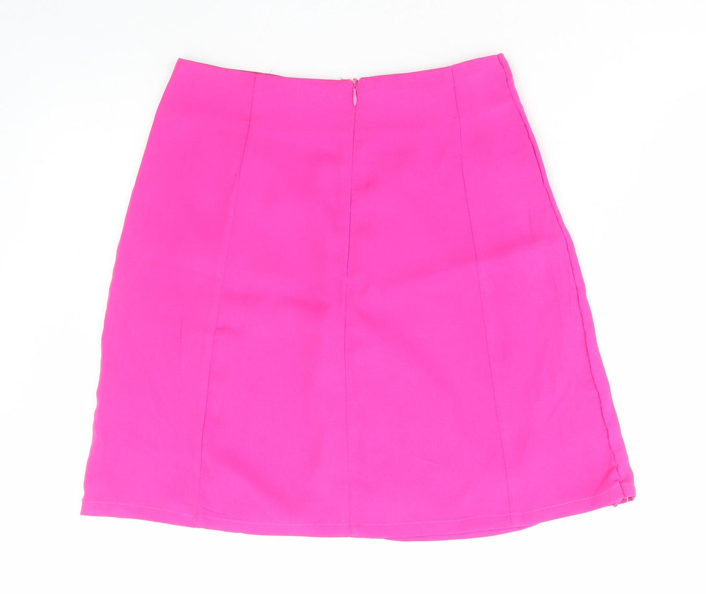 Glamorous Womens Pink Polyester Mini Skirt Size S Zip