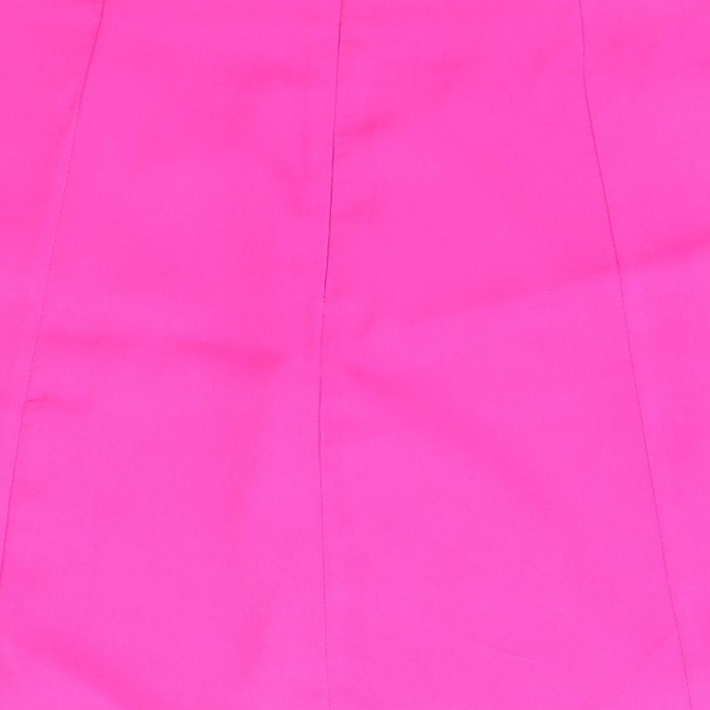 Glamorous Womens Pink Polyester Mini Skirt Size S Zip