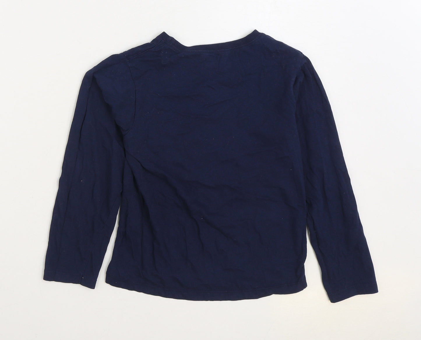 Kids Girls Blue 100% Cotton Basic T-Shirt Size 10-11 Years Round Neck Pullover - Stay Magical
