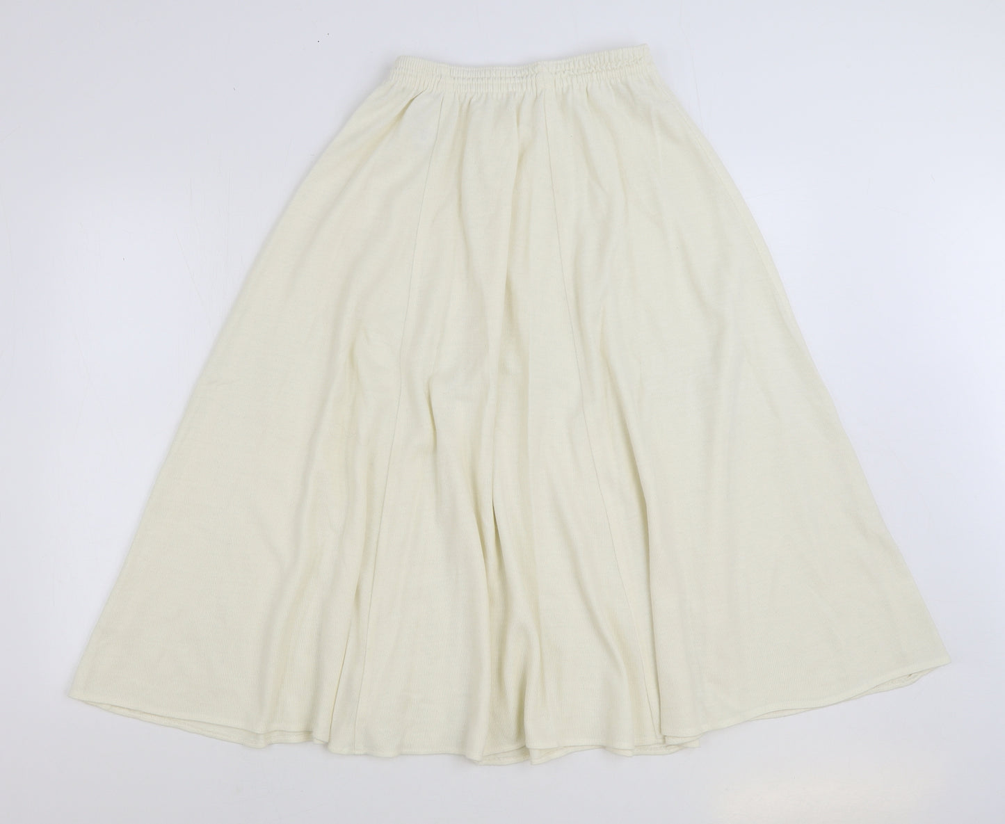 BHS Womens White Acrylic A-Line Skirt Size 10