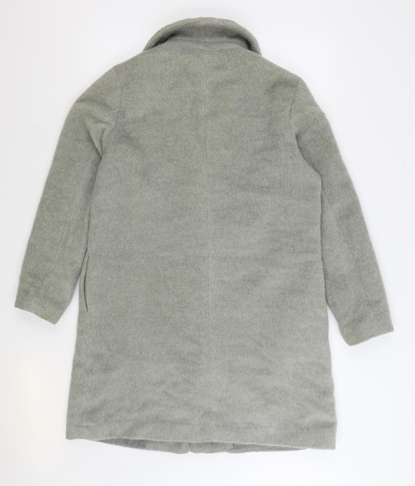 Simply Be Womens Grey Overcoat Coat Size 14 Button