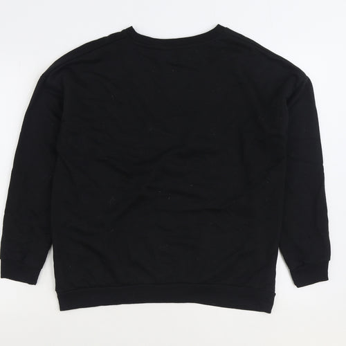 Pep&Co Womens Black Cotton Pullover Sweatshirt Size M Pullover - Paris