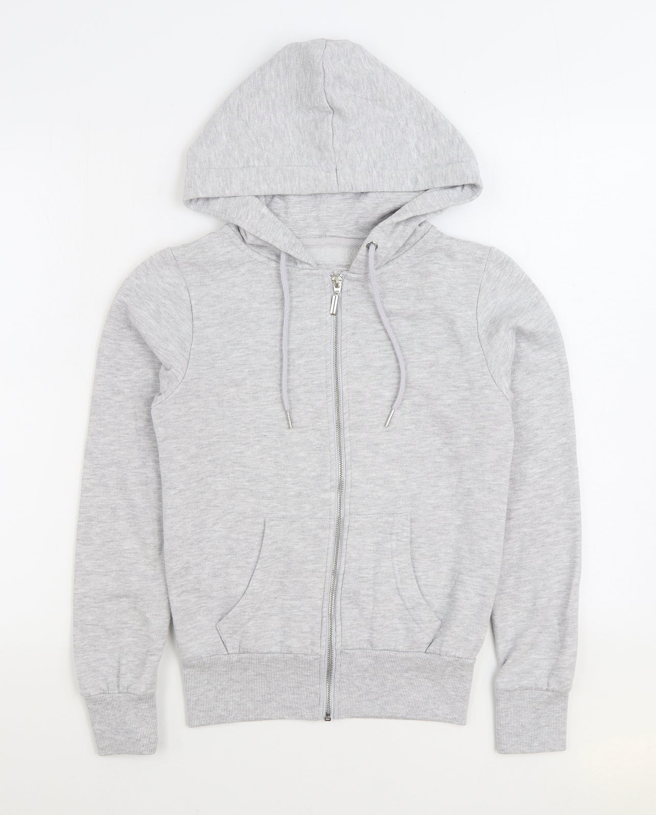 Atmosphere Womens Grey Cotton Full Zip Hoodie Size 6 Zip