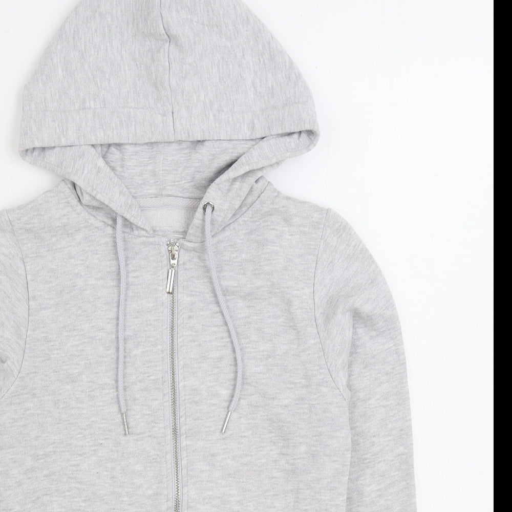 Atmosphere Womens Grey Cotton Full Zip Hoodie Size 6 Zip