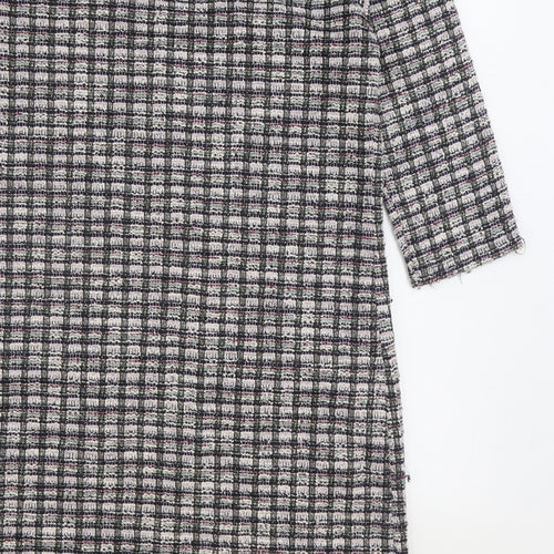 Wallis Womens Multicoloured Geometric Polyester Sheath Size 12 Round Neck Button